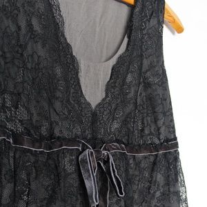 MiMi Maternity Tank Top Lace Velvet Empire